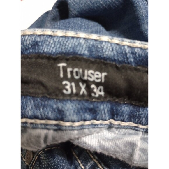 Rock & Roll Cowgirl Jeans Womens  31x34 High Rise Trouser Flare Medium Wash - Picture 10 of 14